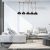 Pendant lamp ERIK Black/Wood 5xE27