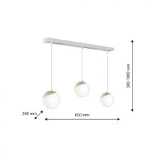 Pendant lamp SFERA WOOD 3xE14