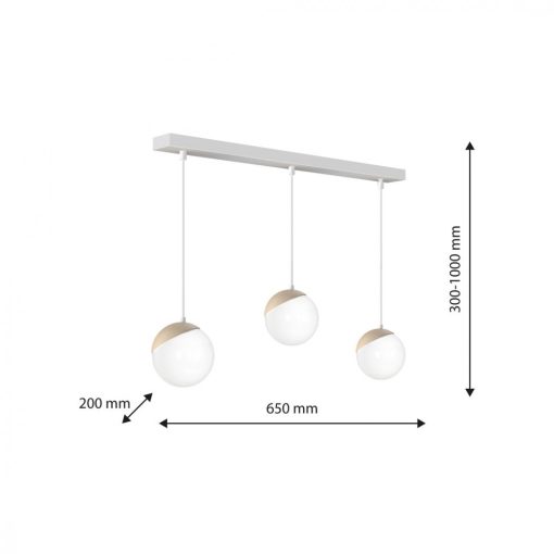 Pendant lamp SFERA WOOD 3xE14