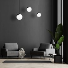 Pendant lamp SFERA BLACK 3xE14