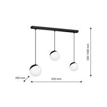 Pendant lamp SFERA BLACK 3xE14