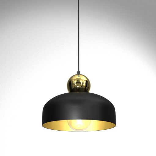 Pendant lamp HARALD GOLD/BLACK 1xE27