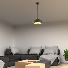 Pendant lamp HARALD GOLD/BLACK 1xE27