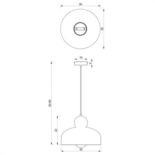 Pendant lamp HARALD GOLD/BLACK 1xE27