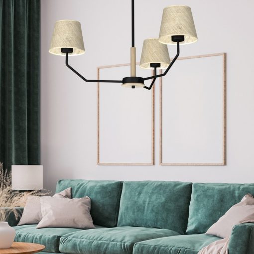 Pendant lamp ETNA Black 3xE27