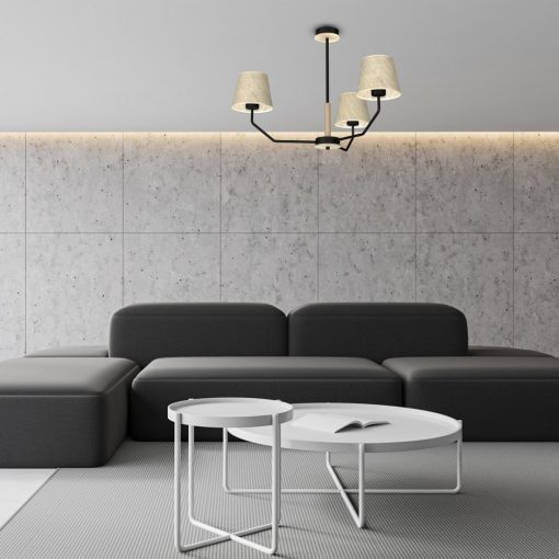 Pendant lamp ETNA Black 3xE27