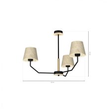 Pendant lamp ETNA Black 3xE27