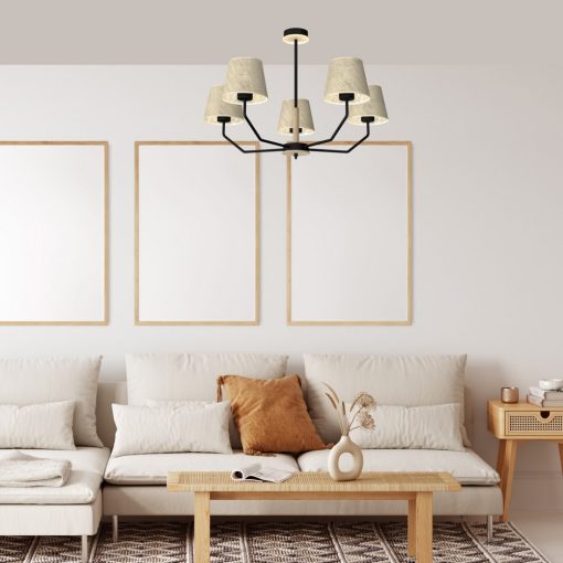 Pendant lamp ETNA Black 5xE27