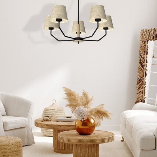 Pendant lamp ETNA Black 5xE27