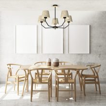 Pendant lamp ETNA Black 5xE27