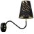 Wall lamp HERMES Black/Gold 1xE27