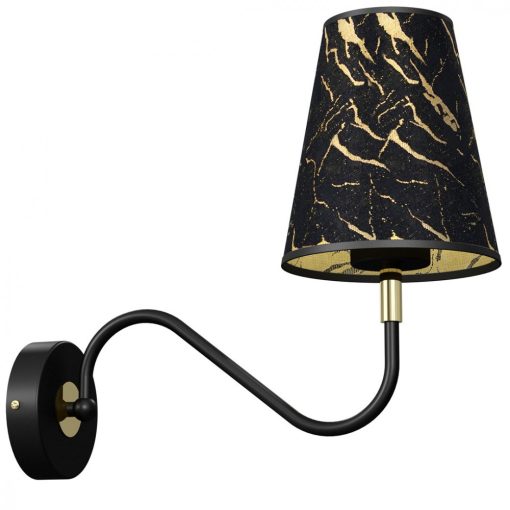 Wall lamp HERMES Black/Gold 1xE27