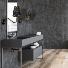 Wall lamp HERMES Black/Gold 1xE27