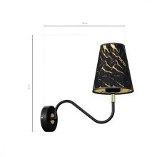 Wall lamp HERMES Black/Gold 1xE27