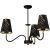 Pendant lamp HERMES Black/Gold 3xE27
