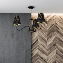 Pendant lamp HERMES Black/Gold 3xE27