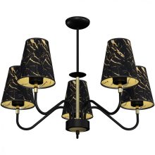 Pendant lamp HERMES Black/Gold 5xE27