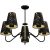 Pendant lamp HERMES Black/Gold 5xE27