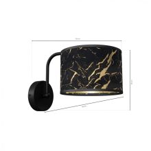 Wall lamp SENSO Black/Gold 1xE27