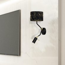 Wall lamp SENSO Black/Gold 1xE27 + 1x mini GU10
