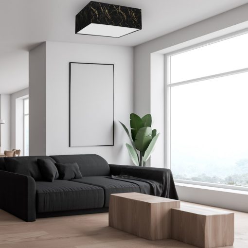Ceiling  lamp SENSO Black/Gold kwadrat 3xE27