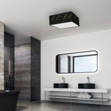 Ceiling  lamp SENSO Black/Gold kwadrat 3xE27