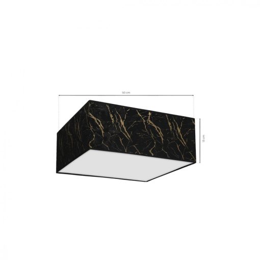 Ceiling  lamp SENSO Black/Gold kwadrat 3xE27