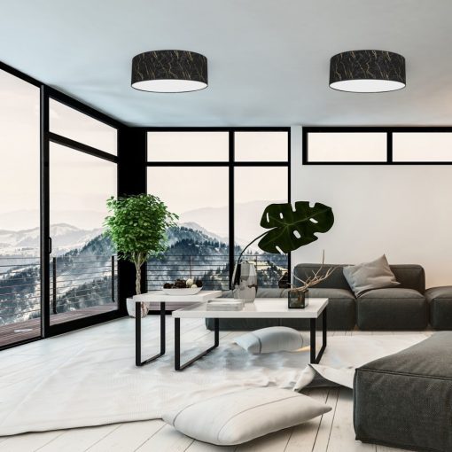 Ceiling  lamp SENSO Black/Gold 3xE27 Ø50cm