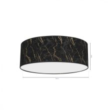 Ceiling  lamp SENSO Black/Gold 3xE27 Ø50cm