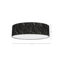 Ceiling  lamp SENSO Black/Gold 3xE27 Ø60cm