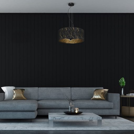 Pendant lamp SENSO Black/Gold 3xE27