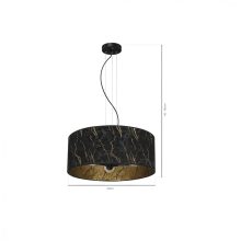 Pendant lamp SENSO Black/Gold 3xE27