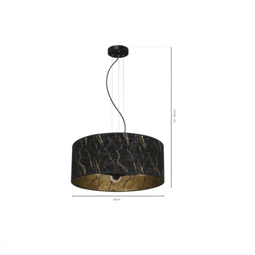 Pendant lamp SENSO Black/Gold 3xE27