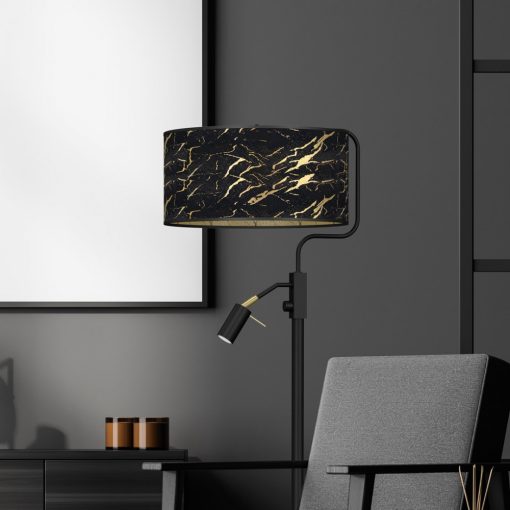 Floor lamp SENSO Black/Gold 1xE27 + 1x mini GU10