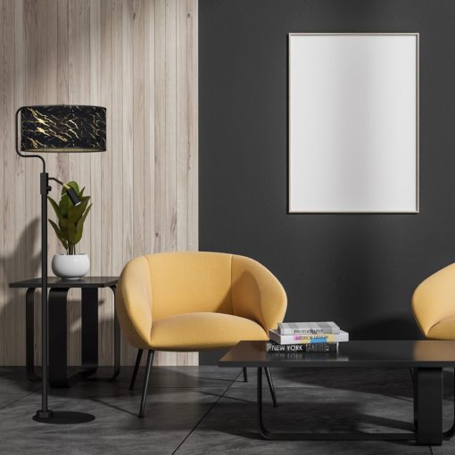 Floor lamp SENSO Black/Gold 1xE27 + 1x mini GU10