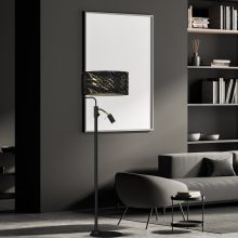 Floor lamp SENSO Black/Gold 1xE27 + 1x mini GU10