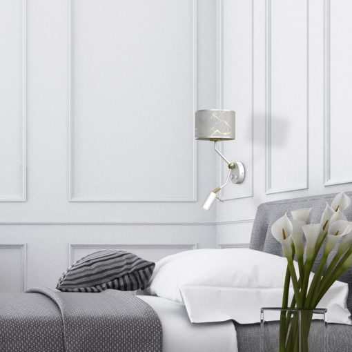 Wall lamp SENSO White/Gold 1xE27 + 1x mini GU10