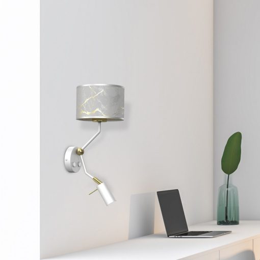 Wall lamp SENSO White/Gold 1xE27 + 1x mini GU10