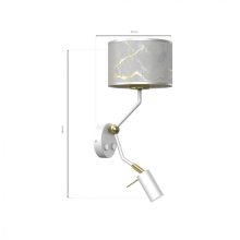 Wall lamp SENSO White/Gold 1xE27 + 1x mini GU10