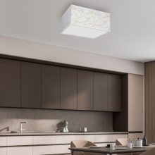 Ceiling  lamp SENSO White/Gold kwadrat 3xE27