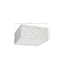 Ceiling  lamp SENSO White/Gold kwadrat 3xE27
