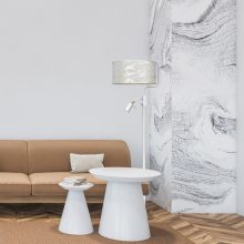 Floor lamp SENSO White/Gold 1xE27 + 1x mini GU10