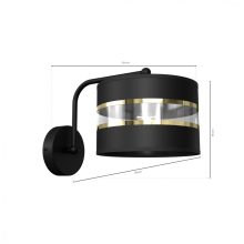 Wall lamp ULTIMO BLACK 1xE27