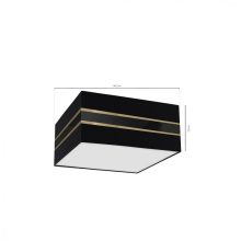 Ceiling  lamp Kwadrat ULTIMO BLACK 2xE27