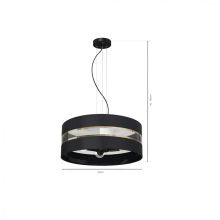 Pendant lamp ULTIMO BLACK 3xE27