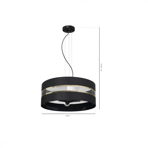 Pendant lamp ULTIMO BLACK 3xE27