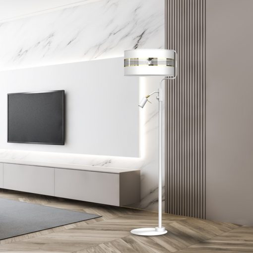 Floor lamp ULTIMO WHITE 1xE27 + 1xmini GU10