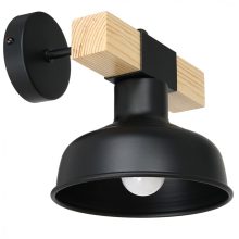 Wall lamp FARO BLACK/NATURAL WOOD 1xE27 60W
