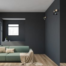 Wall lamp FARO BLACK/NATURAL WOOD 1xE27 60W