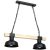 Pendant lamp FARO BLACK/NATURAL WOOD 2xE27 60W
